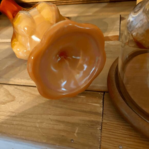 Vintage LE Smith Glass Simplicity Bittersweet Swung Vase PLEASE DO NOT BUNDLE - Picture 4 of 5